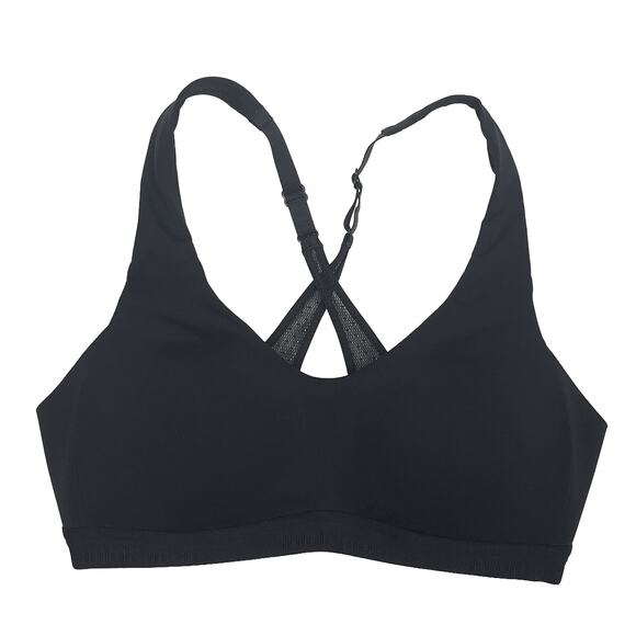 Lululemon Up for It Bra Sz 32C or 32B Black Wireless Padded Medium Support - Picture 4 of 8
